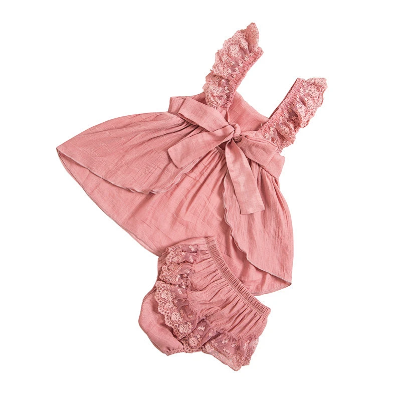 Cute and lovely fashion style high-quality cotton summer lace little princess swing set