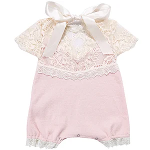 New Design Lace Cotton Romper Suit Newborn Baby Clothes  cute Jumpsuit Baby Girl Fashionable Clothing