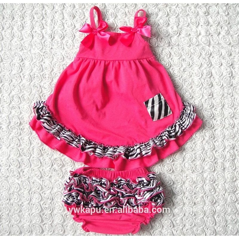2018 Summer Girls Swing Dress & Bloomer Kids Outfits Infant Baby Set Persnickety Children Clothes