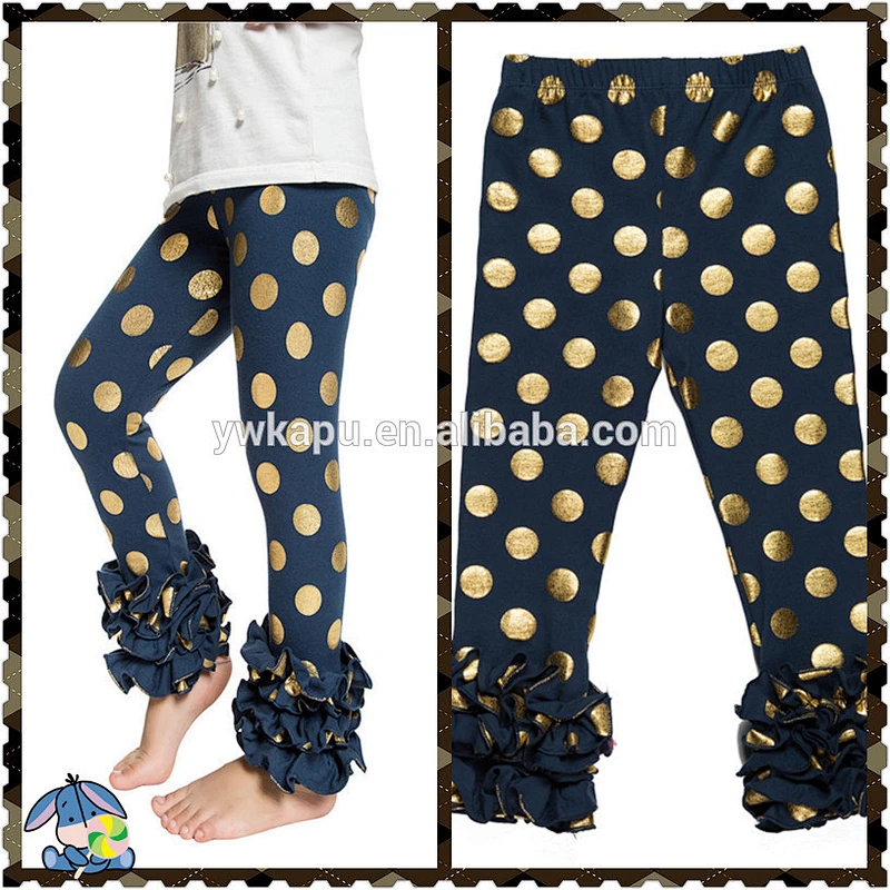 Wholesale colorful polka dot custom printed leggings spandex baby girl leggings