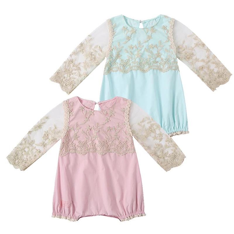 2018 Wholesale New Design Cheap Baby Clothes Long Sleeve Baby Girl Romper