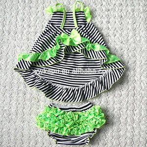 2016 hot sale summer baby girl cotton swing top&bloomer set