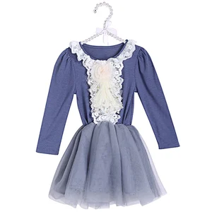 Cute baby 1st birthday dress long sleeve girls tulle dress