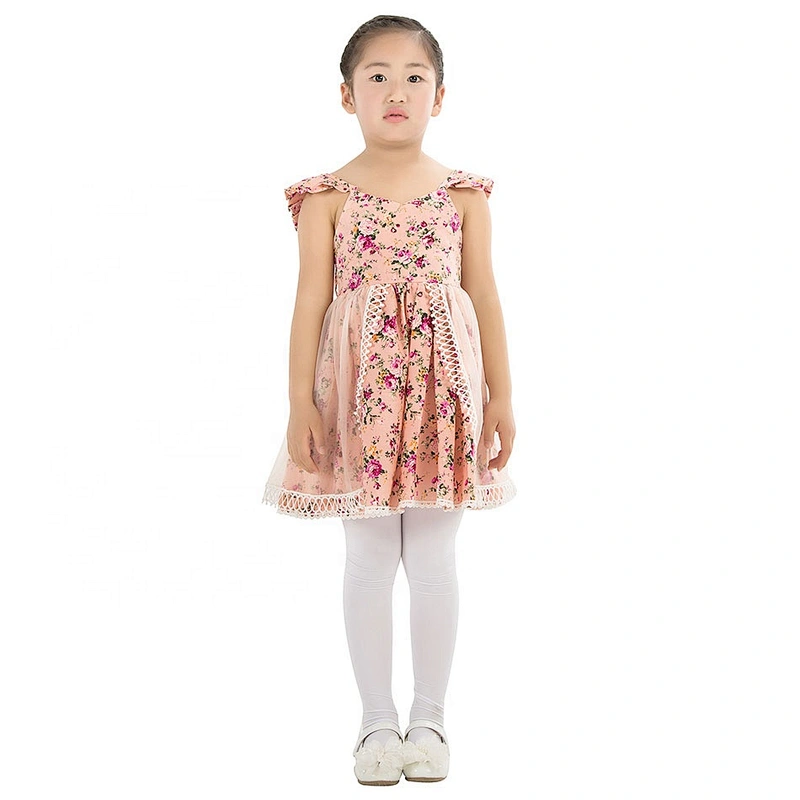 Factory Direct Selling Kids Girls Summer Backless Criss-cross Dress
