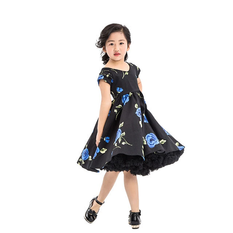 Vintage Design Wholesale Baby Girls Princess Dress Girls Long Puffy Party Dress