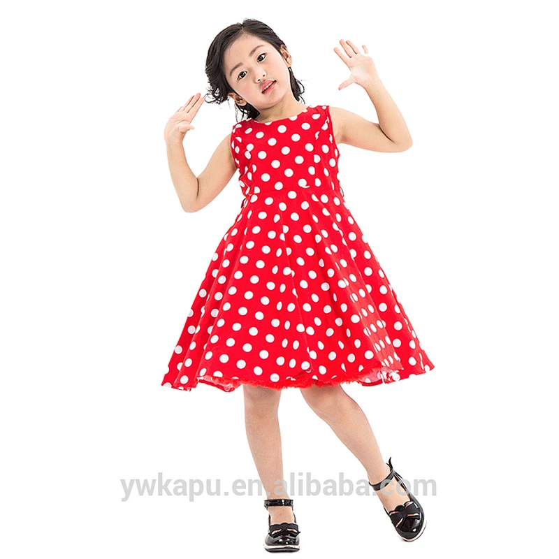 1950s Vintage Fashion children Rockabilly Dresses black and white polka dot girl christening gowns