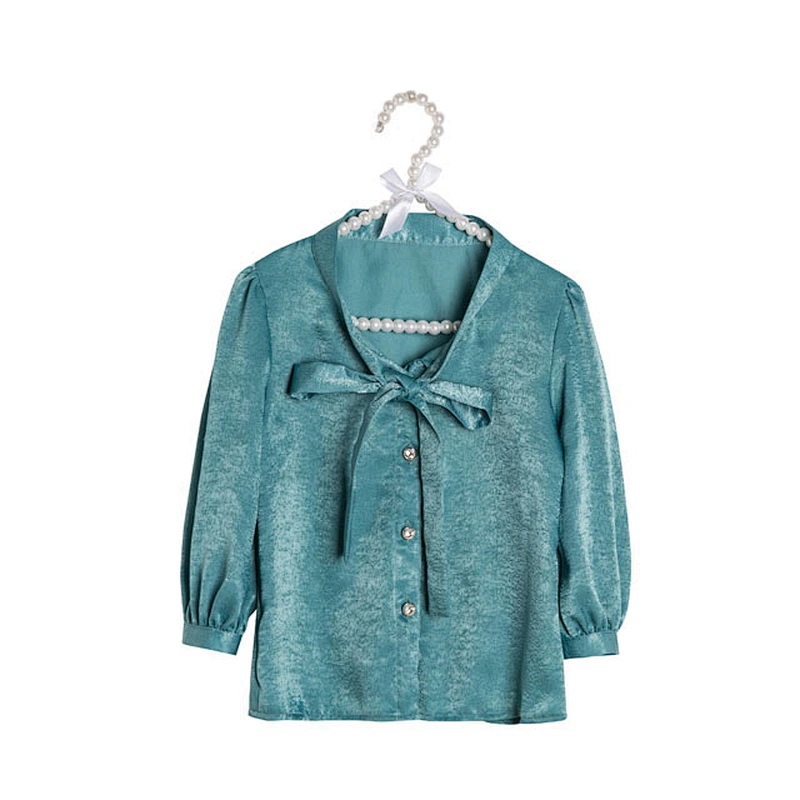 Best Discount Cute Long Sleeve Children's Girls Cotton Bow Knot Girls Long Top