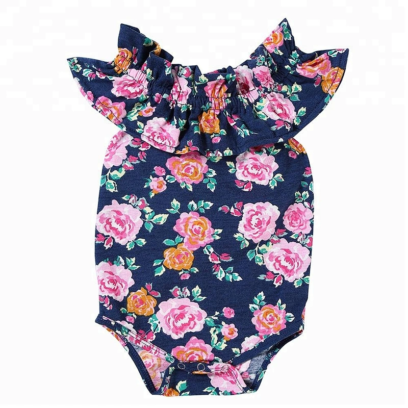 2018 Summer Baby Clothes Romper Newborn Baby Girl Floral Print Romper Jumpsuit