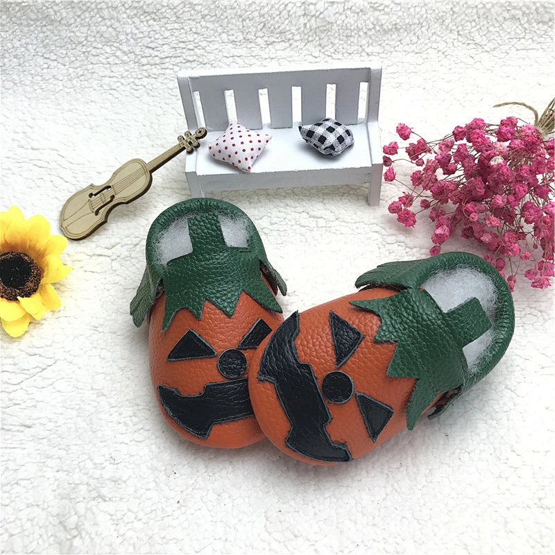 2019 Factory Direct Boutique Fancy Baby Girls Shoes  Halloween Pumpkin Toddler Shoes