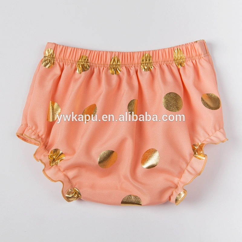 2018 Newborn fashion gold polka dot baby bloomer girl clothes soft baby bloomer underwear wholesale bloomer