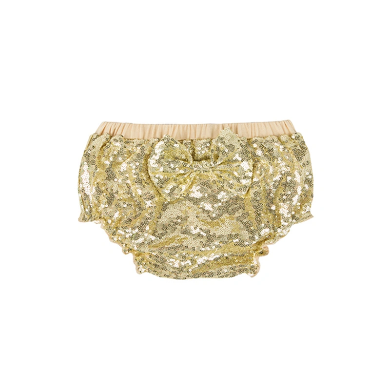 Modern european style charm baby girl bow knot lantern pattern sequin shorts