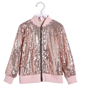 2019 OEM wholesale custom girl coats sequin jacket
