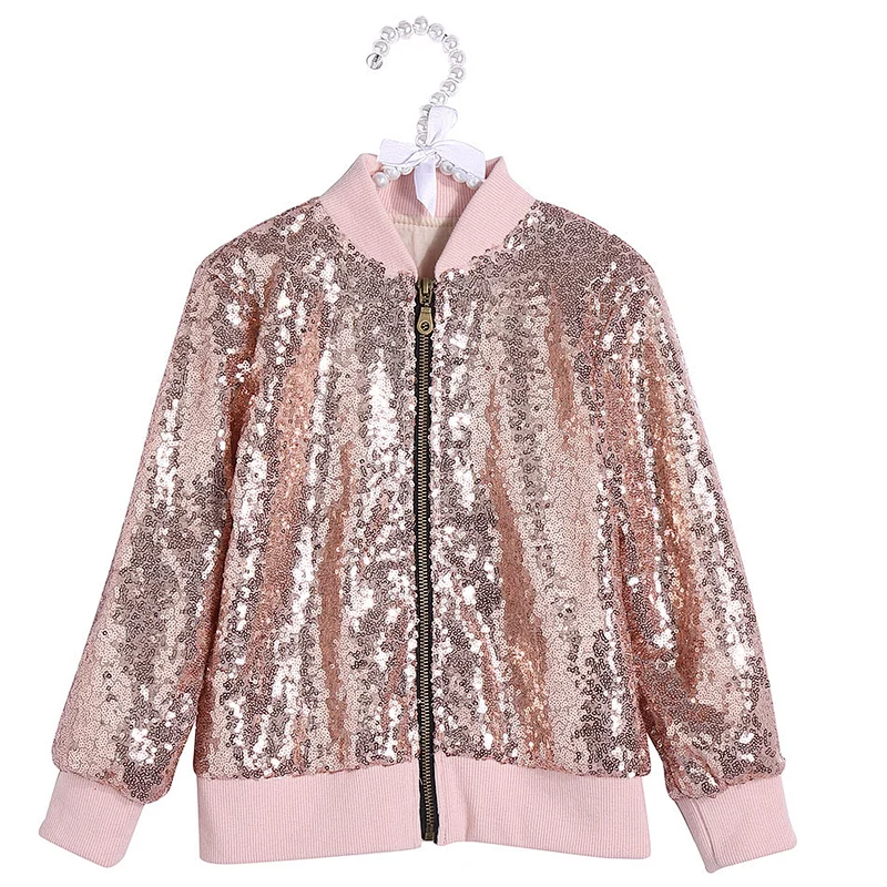 2019 OEM wholesale custom girl coats sequin jacket