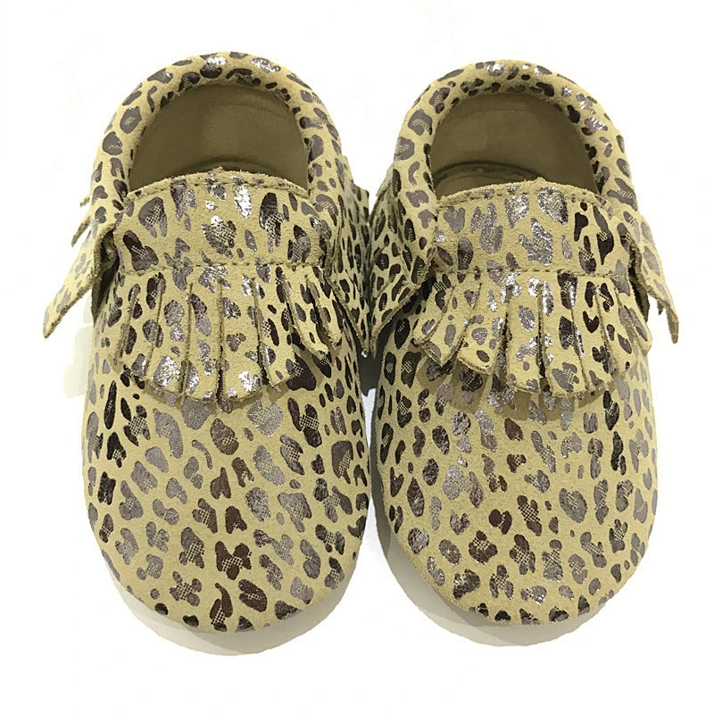 2019 Popular Newborn  Leather Baby Shoes Tassel  Leopard Toddler Shoes For Baby