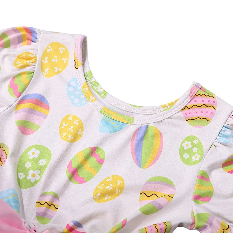 2019 Fashion design Easter day cotton rabbit bunny girls boutique dress