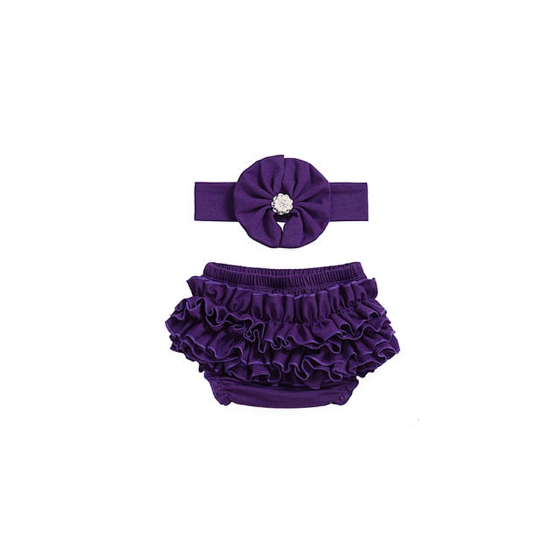 High quality toddler girls shorts boutique  shorts baby girl bloomers with headband