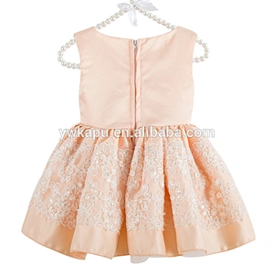 Latest Fancy Kids sleeveless Princess lace flower Wedding Baby Girl Party Dress