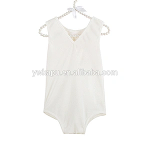 Summer baby wear Little Girls Sleeveless new style Lace Romper with pearl Romper