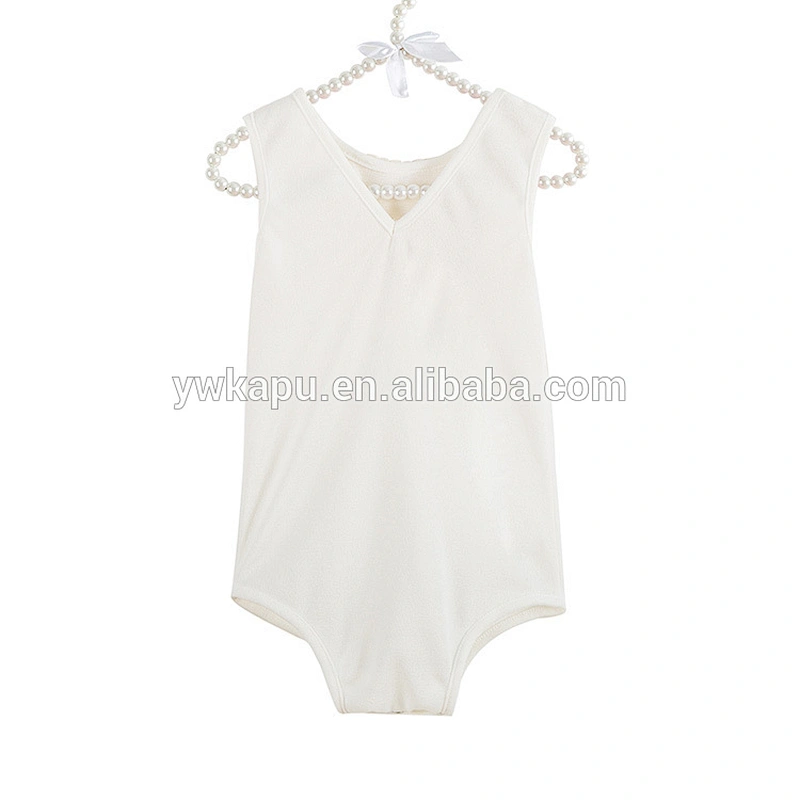 Summer baby wear Little Girls Sleeveless new style Lace Romper with pearl Romper