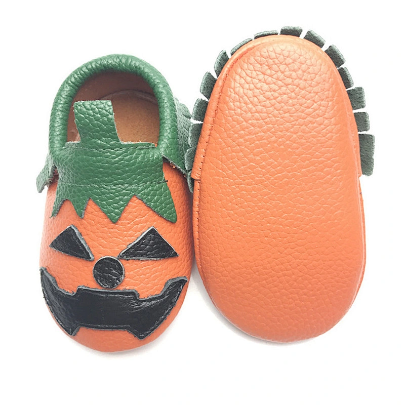 2019 Factory Direct Boutique Fancy Baby Girls Shoes  Halloween Pumpkin Toddler Shoes