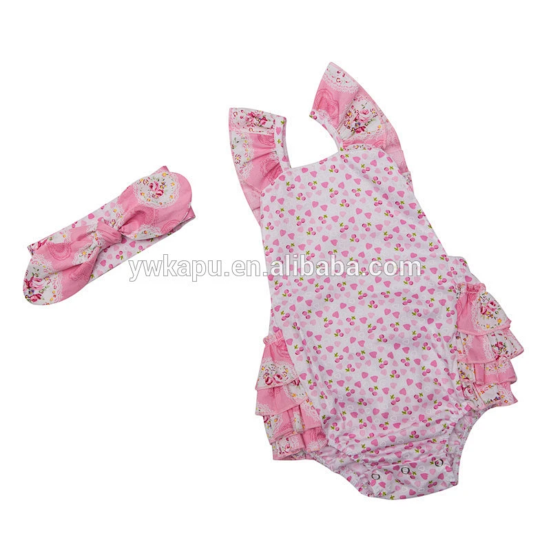 2018 the most fashionable cute baby seaside Bella romper fine bronzing dots high quality baby clothes with a lovely headband