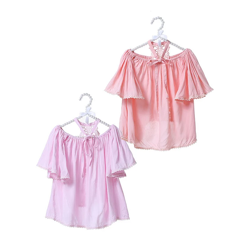 High Quality Summer Baby Girl's Off Shoulder Cotton  Tunic Top T-shirt