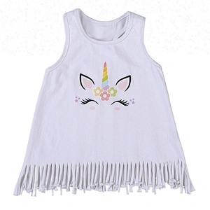 2019 Wholesale Baby Girl Clothes  Party Long Sleeve Girl Top  Toddler Ruffle Girl Unicorn shirt