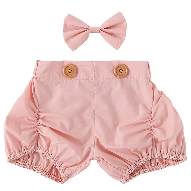 Latest design baby girl clothes children boutique clothing 2 piece shorts with bow
