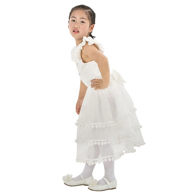 Hot Summer Kids Girls Boutique Clothing Unicorn White Pompoms Tutu Outfit