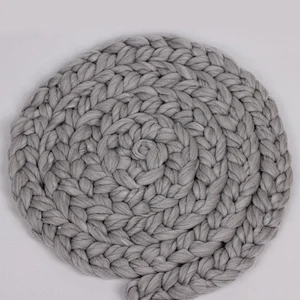 Newborn Photography Props baskets Chunky Soft Thick Knitted Braid Blankets
