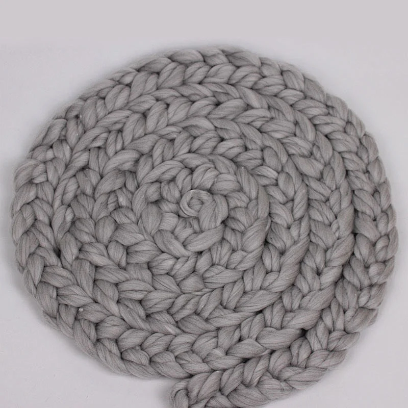Newborn Photography Props baskets Chunky Soft Thick Knitted Braid Blankets