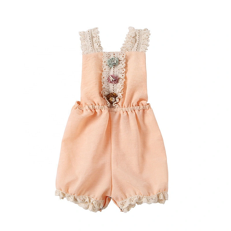 Newborn Baby Girls Boutique Clothing Sleeveless Cotton Baby Rompers