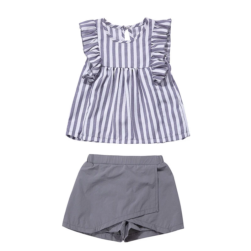 Wholesale children's boutique clothing baby girl summer outfit kids clothes set