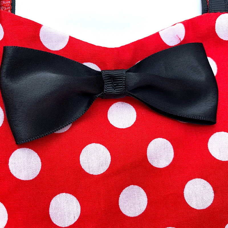 KAPU Red Polka Dot Cartoon Birthday Toddler Kids  Baby Girl Party Dress