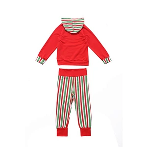 2018 Children Boutique Strip Hooded Sport Clothing Set