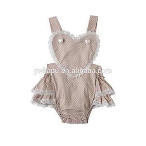 Yiwu Kapu Clothing Newborn Baby Boutique Clothes Infant Girl Lace Bubble Romper Latest Jumpsuit
