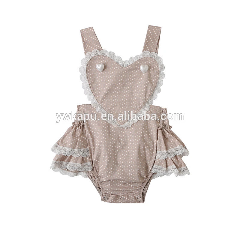 Yiwu Kapu Clothing Newborn Baby Boutique Clothes Infant Girl Lace Bubble Romper Latest Jumpsuit