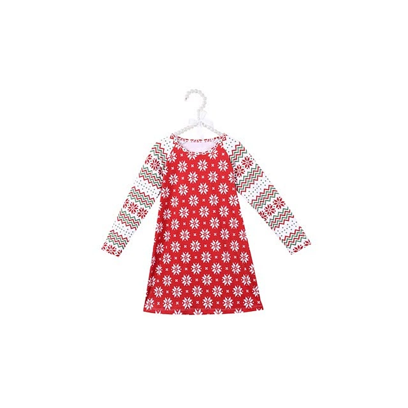 Good price hot sale kids Christmas costumes latest snow pattern girls dresses