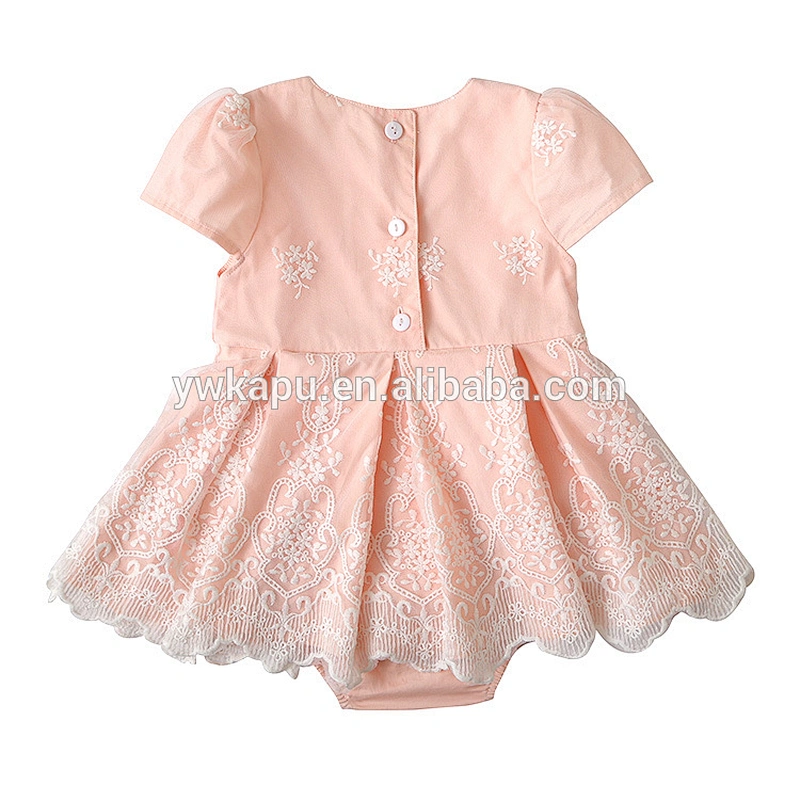 Infant Floral Rompers newborn baby jumpsuits dress with lace style onsie for toddler