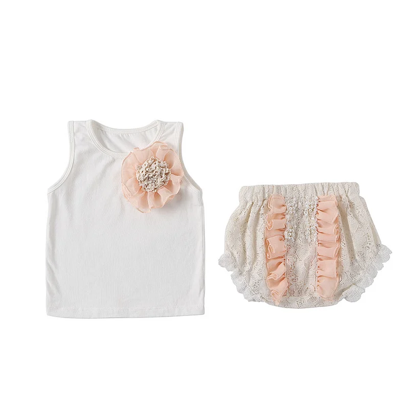 New arrival fashion cotton summer pattern kids baby girls 2 PCs newborn sets