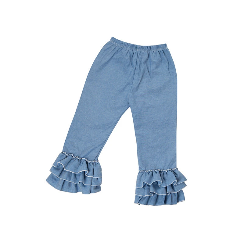 Great sell lovely kids long sleeves cotton  newborn baby ruffle pants baby girls  pants & shorts