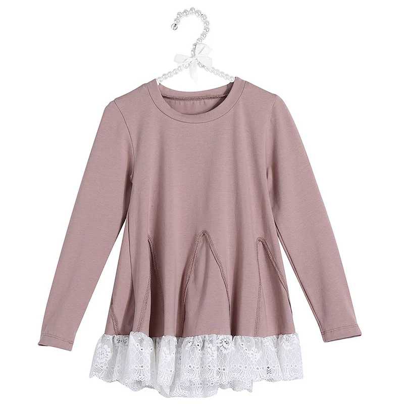 Hot sale wholesale kids clothing baby girl full hand t-shirts
