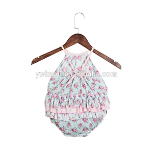 2018 hot sale summer baby fringe playsuit vintage bubble romper with tassel design
