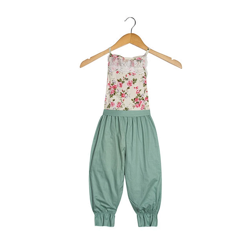 Newborn cotton baby clothes lace floral baby girl comfortable rompers jumpsuit