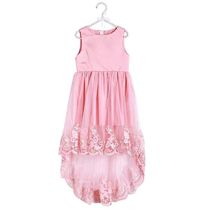 2019 Hot Sale Boutique Elegant Ball Gown Flower Girls Dresses Purple  Long Sleeves Applique Lace Tulle Children Wedding Dresses