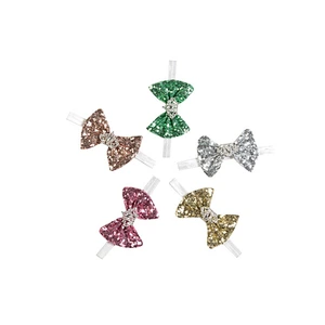 High quality baby girl clothes headband with crown beaded sequin bow knot