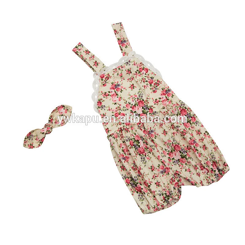 Wholesale flower baby clothes, baby lace jumpsuit baby toddler clothing