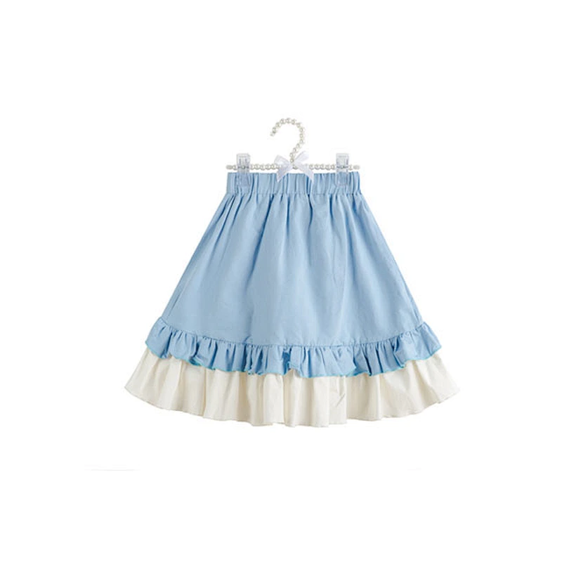 Baby girl's winter beautiful small flowers embroidered  ruffle multi layers skirt