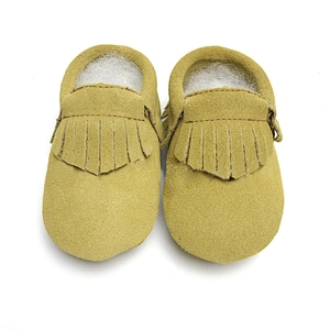 0-1Year Infant  Baby  Leather Shoes With Bows Suede Tassel Toddler Shoes For Girl