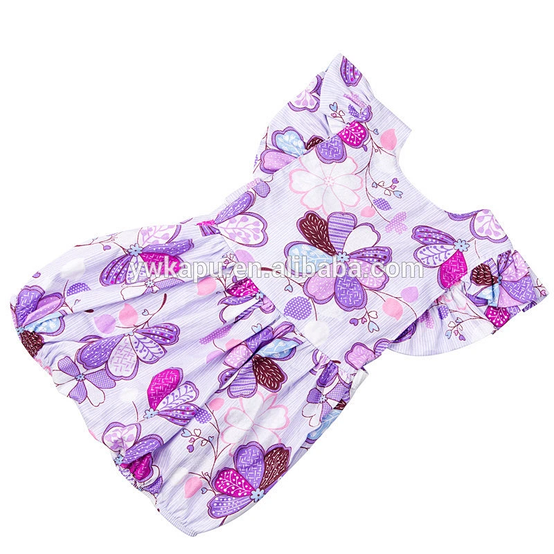 Baby clothes vintage bubble romper for baby girls of 0-4 years old Cotton print fabric from ywkapu